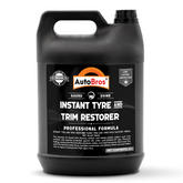 Black bottle of AutoBros Instant Tyre and Trim Restorer on a white background