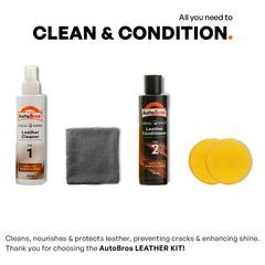Leather Care Combo Kit | Auto Bros – Cleaner & Conditioner Set
