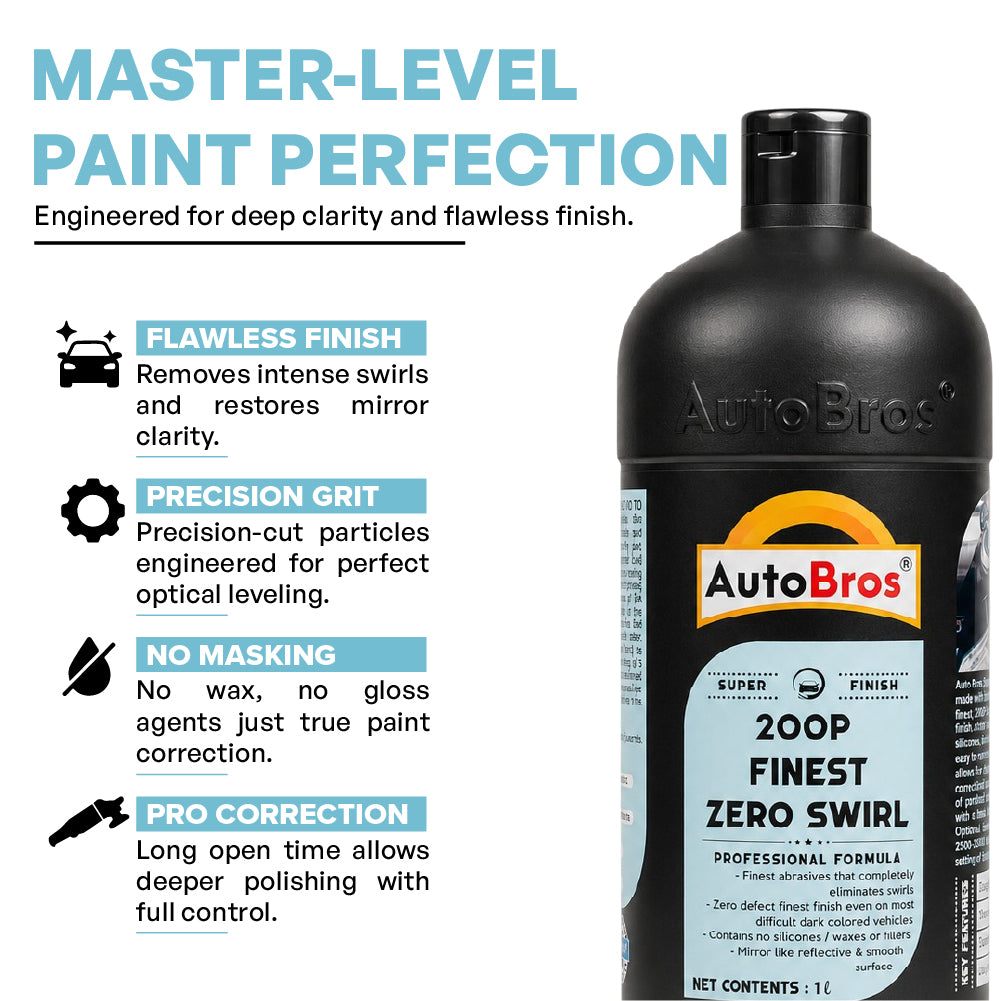 200P Finest Zero Swirl Finishing Polish | Auto Bros – Ultimate Paint Clarity Polish