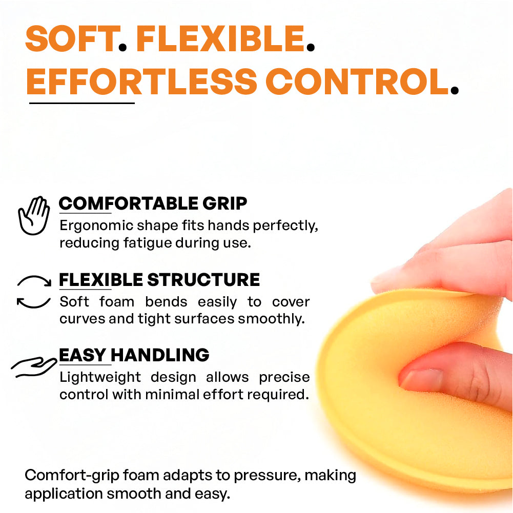 Applicator Pads Pack of 3 | Auto Bros – Premium Foam Wax & Polish Applicator Pads