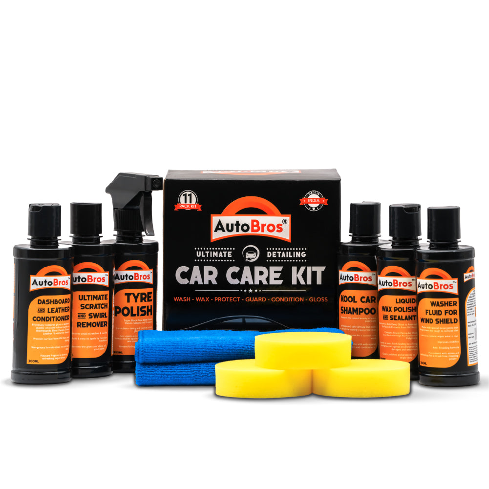 Car Care Kit 11Pcs | Auto Bros – Complete Car Detailing Starter Kit