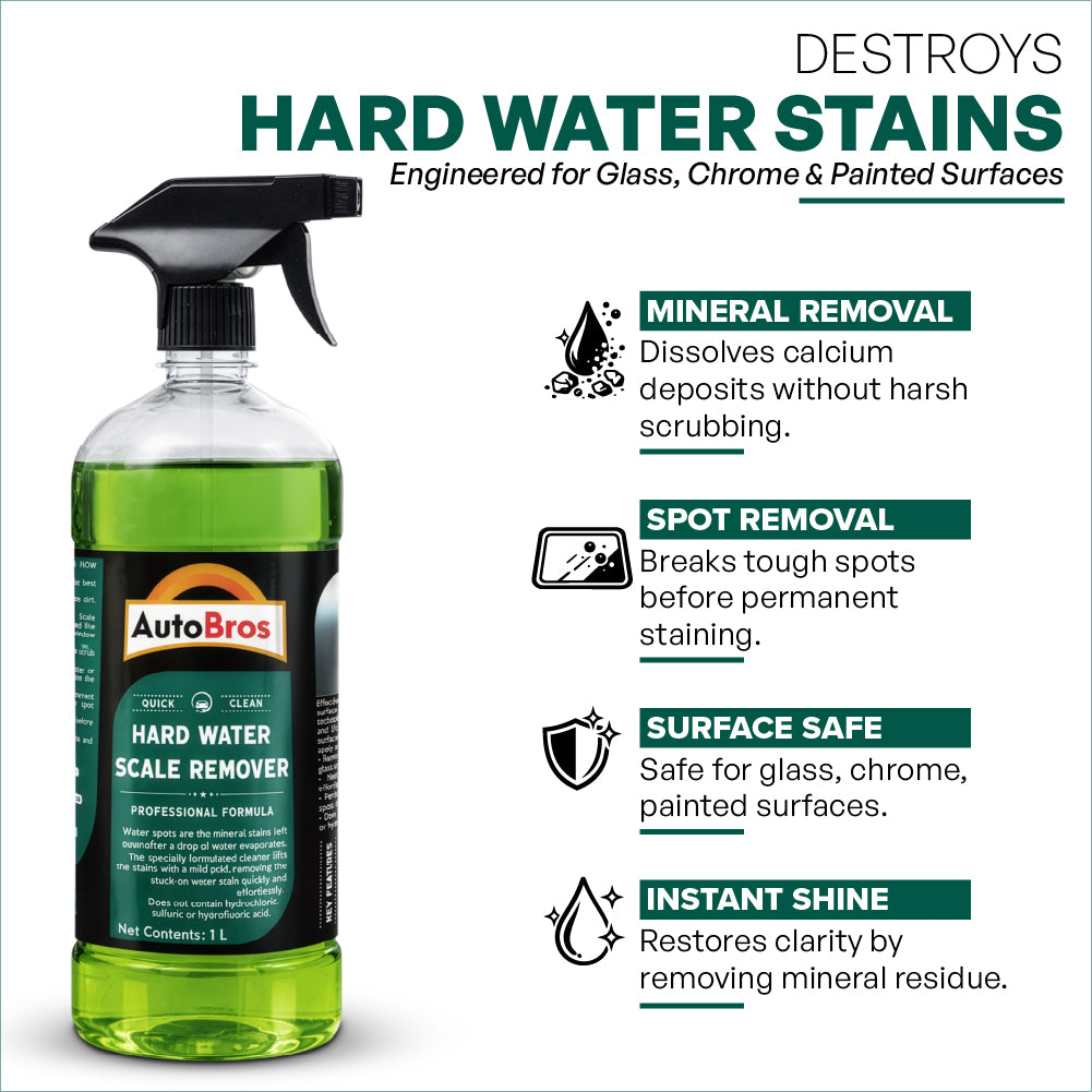 Hard Water Scale Remover | Auto Bros – Car Glass & Body Water Spot Remover