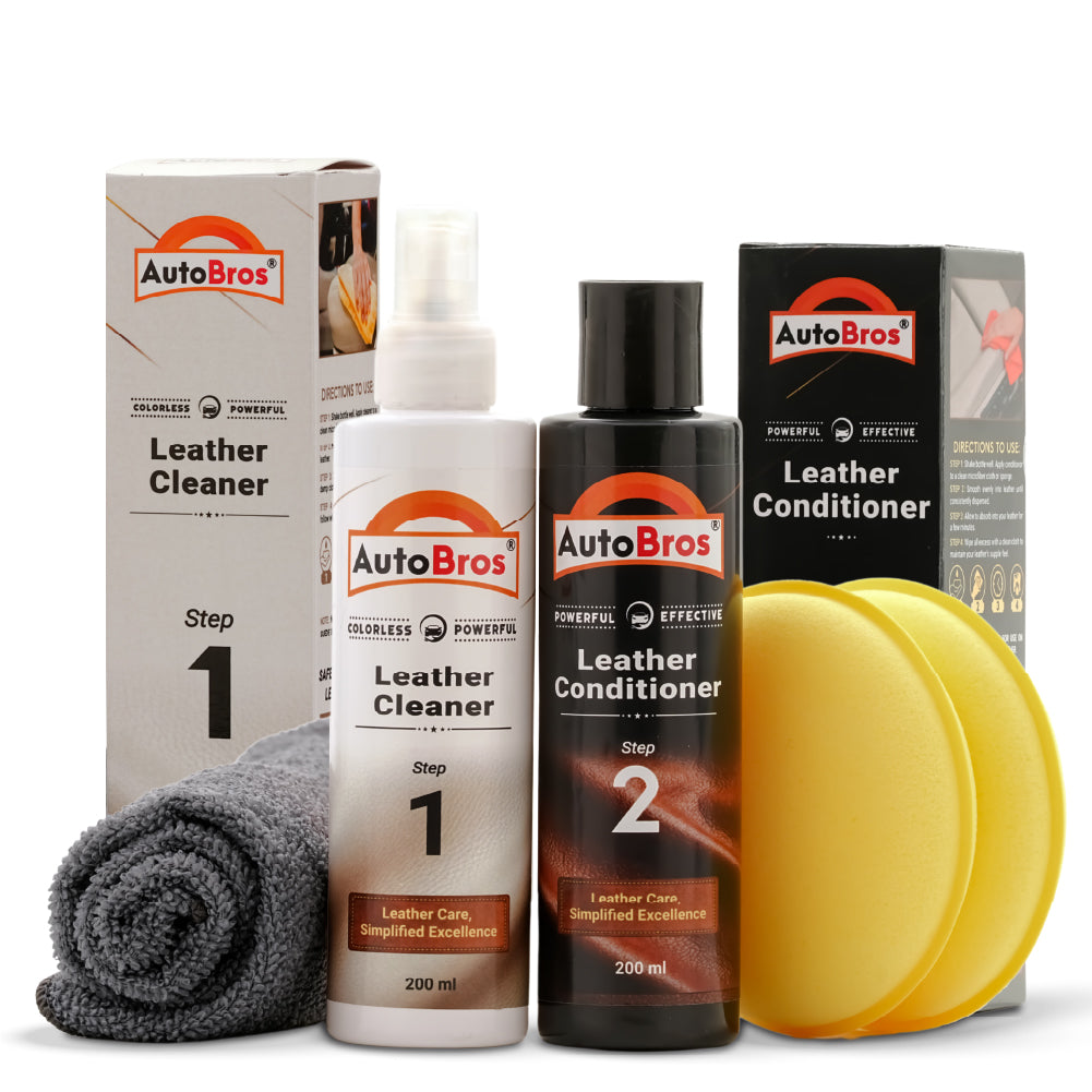 Leather Care Combo Kit | Auto Bros – Cleaner & Conditioner Set