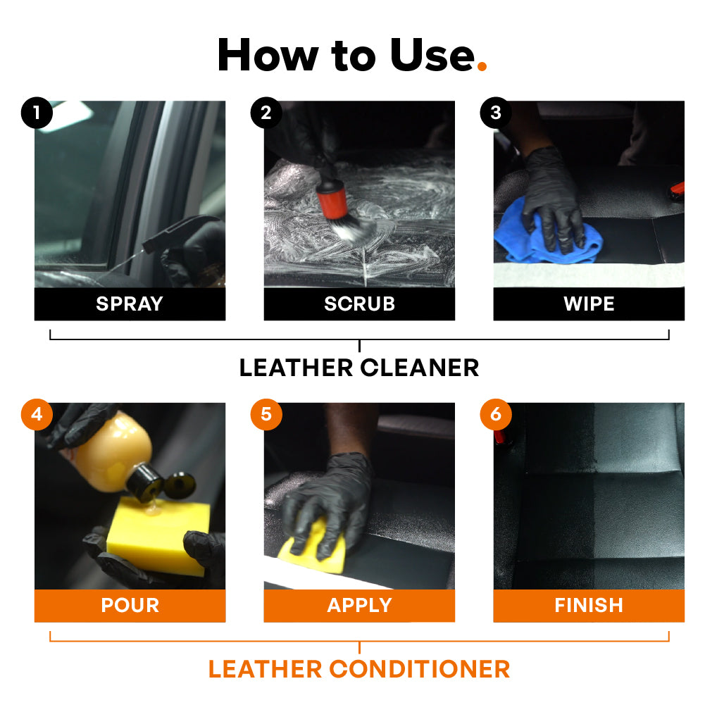 Leather Care Combo Kit | Auto Bros – Cleaner & Conditioner Set