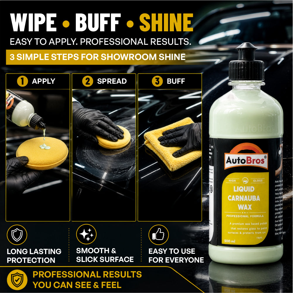 Liquid Carnauba Wax Polish | Auto Bros – High Gloss Carnauba Car Wax