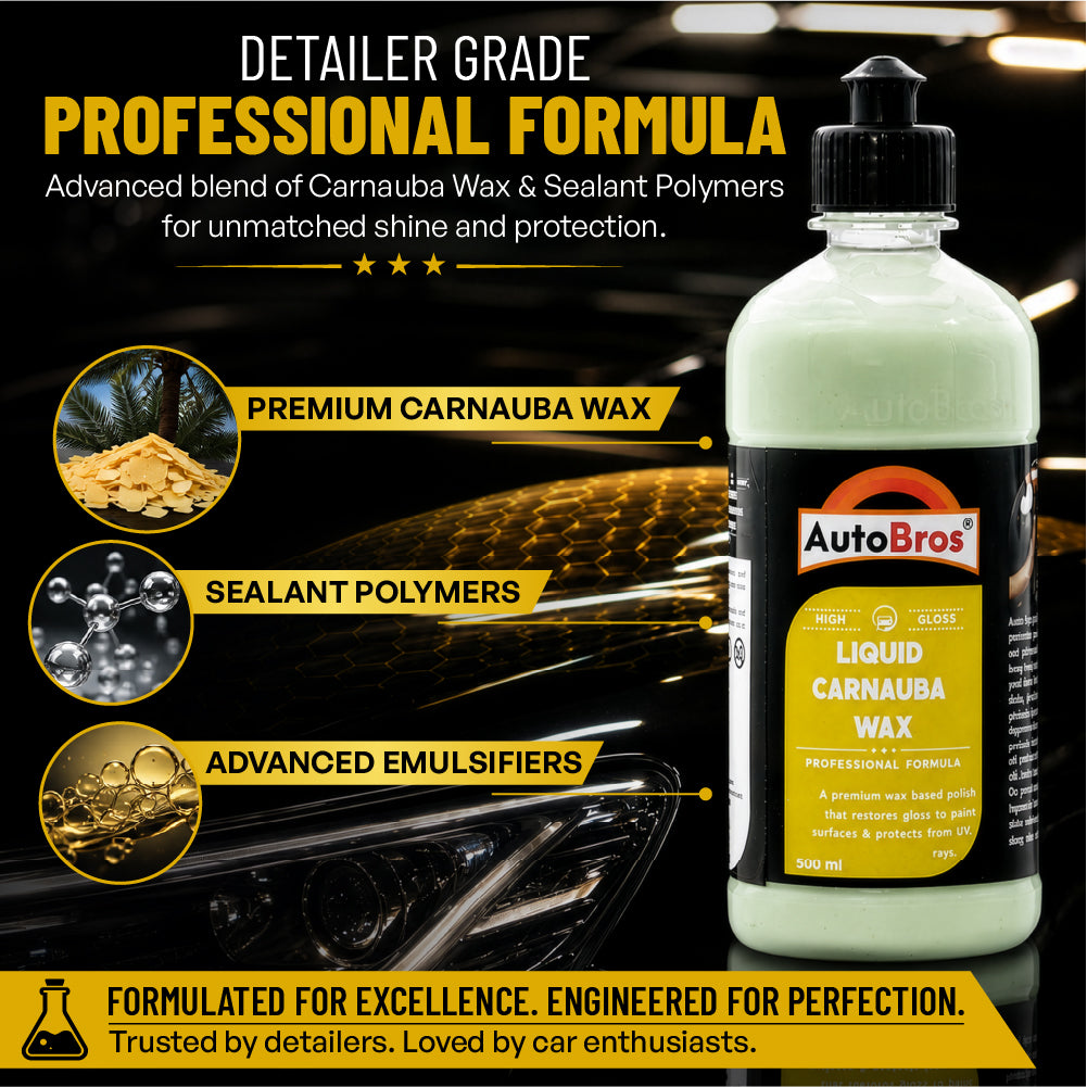 Liquid Carnauba Wax Polish | Auto Bros – High Gloss Carnauba Car Wax